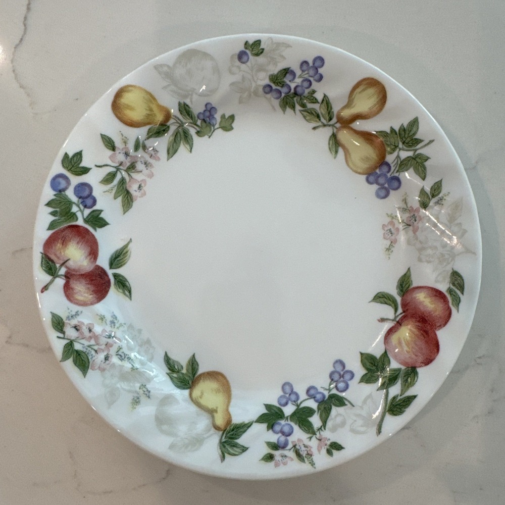 Set of 4 Corelle Corning Chutney 7 1/8" Salad Dessert Swirl Plates Cottagecore